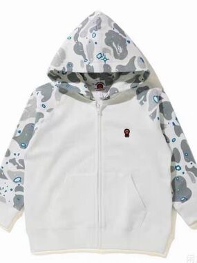 A Bathing Ape BAPE Full Zip Hoodie Camo glows brightly